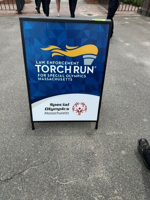Special Olympics Law Enforcement Torch Run sign